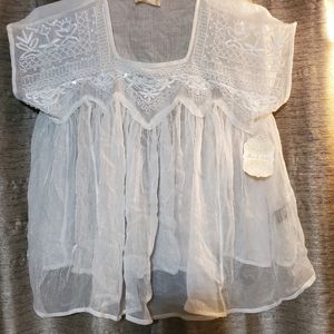 altar'd state sheer boho beaded shirt